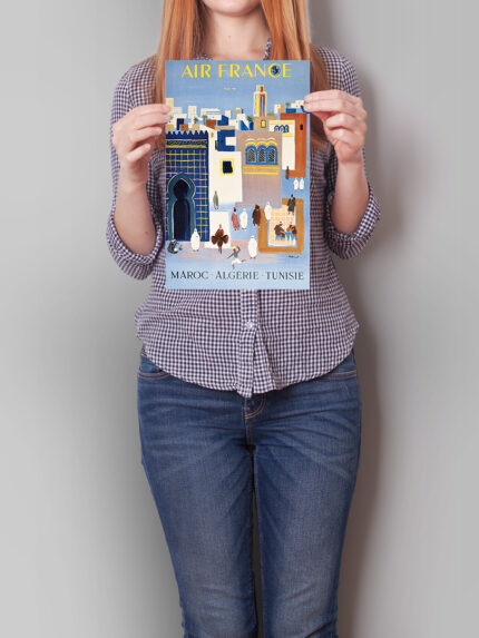 Affiche vintage Algérie France collection Dzeco Art