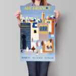 Affiche vintage Algérie France collection Dzeco Art