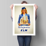 Affiche vintage Algérie KLM collection Dzeco Art