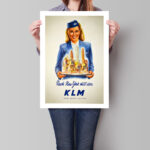 Affiche vintage Algérie KLM collection Dzeco Art