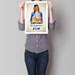 Affiche vintage Algérie KLM collection Dzeco Art