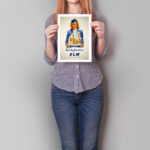 Affiche vintage Algérie KLM collection Dzeco Art