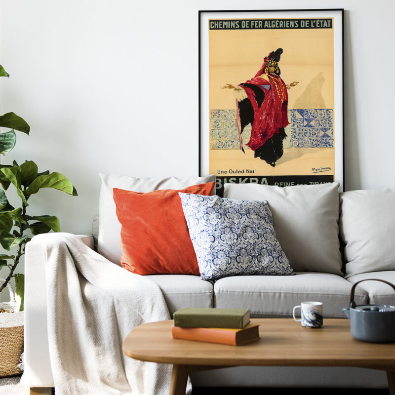 Affiche vintage Algérie Biskra collection Dzeco Art