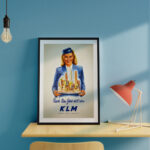 Affiche vintage Algérie KLM collection Dzeco Art