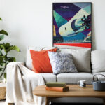 Affiche vintage Algérie BOEING collection Dzeco Art