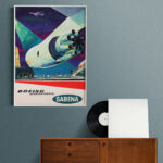 Affiche vintage Algérie BOEING collection Dzeco Art