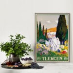 Affiche vintage Algérie Tlemcen collection Dzeco Art