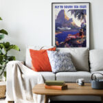 Affiche vintage Algérie American collection Dzeco Art