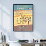 Affiche vintage Algérie IBERIA collection Dzeco Art