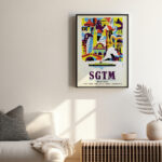 Affiche vintage Algérie Marseille collection Dzeco Art