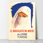 Affiche vintage Algérie collection Dzeco Art