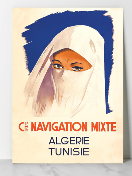 Affiche vintage Algérie collection Dzeco Art