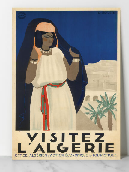 Affiche vintage Algérie collection Dzeco Art
