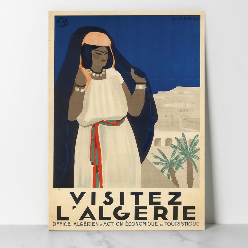 Affiche vintage Algérie collection Dzeco Art