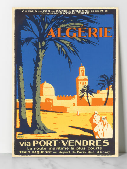 Affiche vintage Algérie collection Dzeco Art