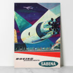 Affiche vintage Algérie BOEING collection Dzeco Art
