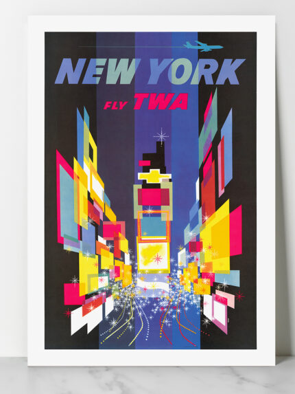 Affiche vintage Algérie American TWA collection Dzeco Art