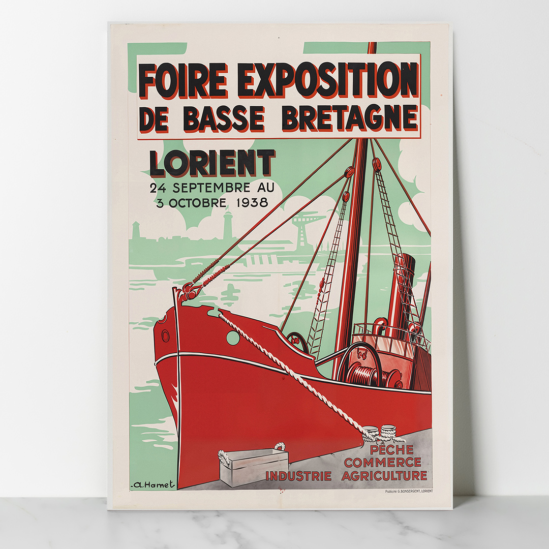 Main-Foire-exposition-de-Basse-Bretagne-1938-HD Affiche vintage Algérie Lorient collection Dzeco Art