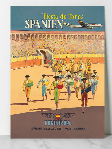 Affiche vintage Algérie IBERIA collection Dzeco Art