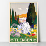 Affiche vintage Algérie Tlemcen collection Dzeco Art