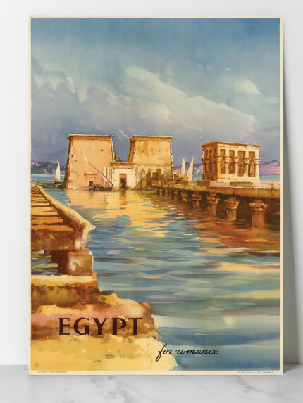 Affiche vintage Algérie Egypt collection Dzeco Art