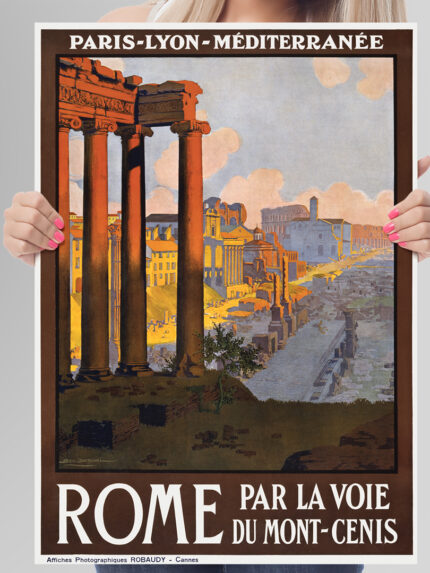 Affiche vintage Algérie Rome collection Dzeco Art