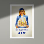 Affiche vintage Algérie KLM collection Dzeco Art