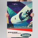 Affiche vintage Algérie BOEING collection Dzeco Art