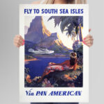 Affiche vintage Algérie American collection Dzeco Art