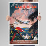 Affiche vintage Algérie American collection Dzeco Art