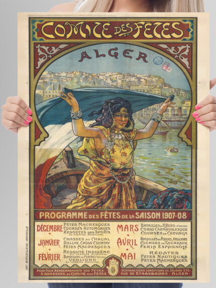 Affiche vintage Algérie collection Dzeco Art