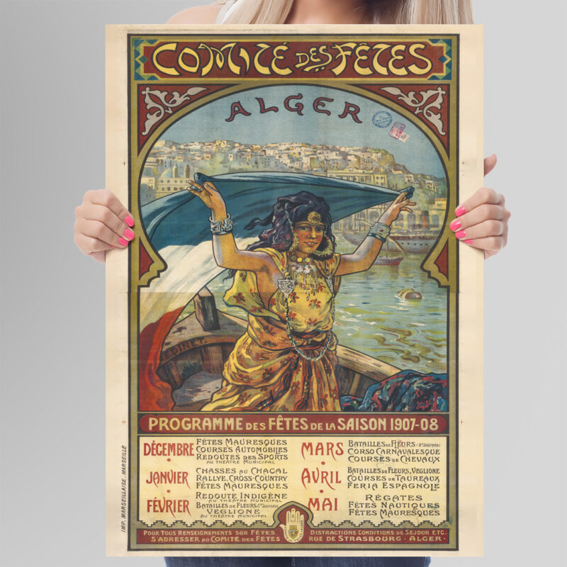 Affiche vintage Algérie collection Dzeco Art