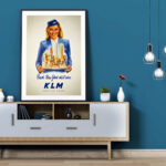 Affiche vintage Algérie KLM collection Dzeco Art
