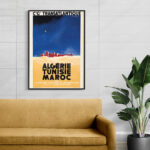 Affiche vintage Algérie collection Dzeco Art
