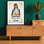 Affiche vintage Algérie KLM collection Dzeco Art