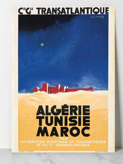 Affiche vintage Algérie collection Dzeco Art