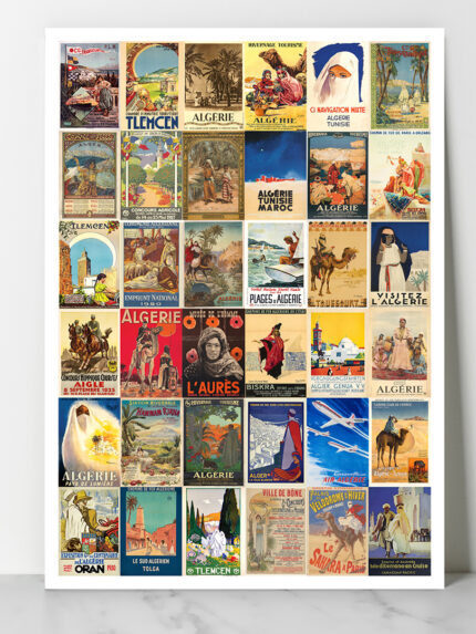 Affiche vintage Algérie collection Dzeco Art