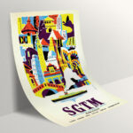 Affiche vintage Algérie Marseille collection Dzeco Art