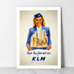 Affiche vintage Algérie KLM collection Dzeco Art