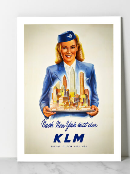 Affiche vintage Algérie KLM collection Dzeco Art