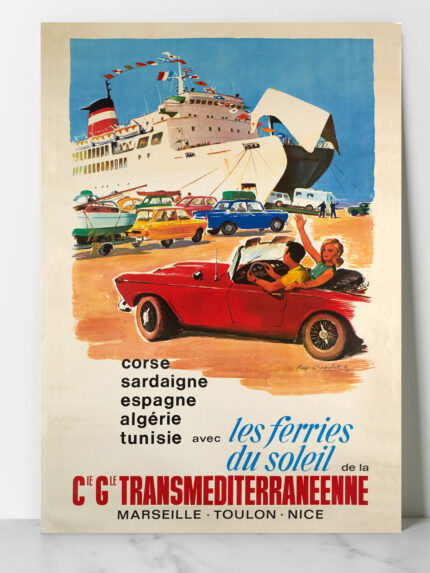 Affiche vintage Algérie Marseille collection Dzeco Art