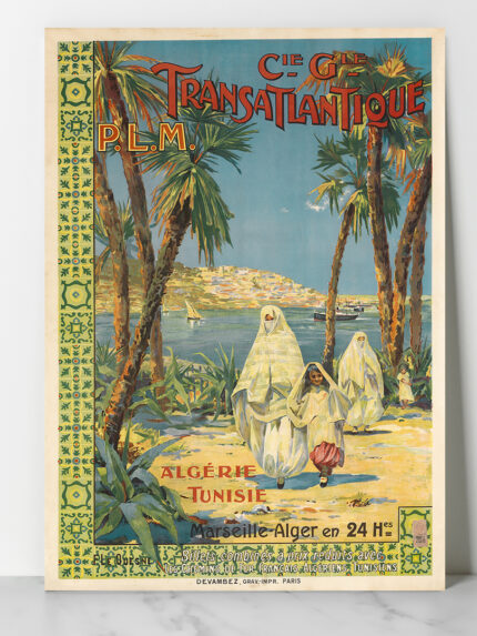 Affiche vintage Algérie Tunisie collection Dzeco Art