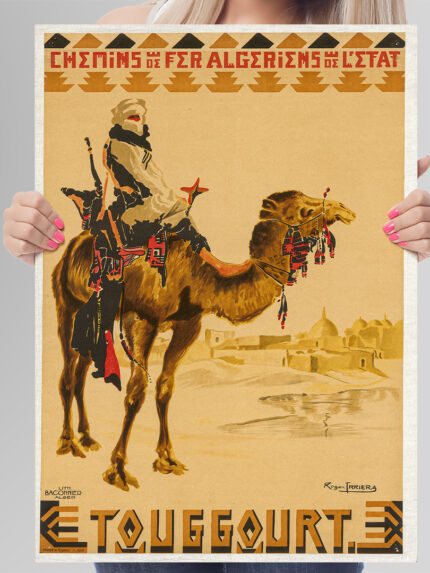 Affiche vintage Algérie Touggourt collection Dzeco Art