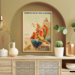 Affiche vintage Algérie Biskra collection Dzeco Art