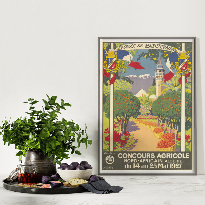 Affiche vintage Algérie Boufarik collection Dzeco Art