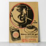 Affiche vintage Lucky Strike – Between Lunch and Golf 1930