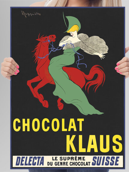 Affiche vintage Algérie Chocolat collection Dzeco Art
