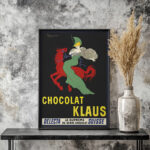 Affiche vintage Algérie Chocolat collection Dzeco Art