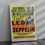 Affiche Led Zeppelin Baltimore Civic Center – Concert 1970 – Image 2