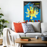 Affiche Vintage Algérie Air France Dzeco Art